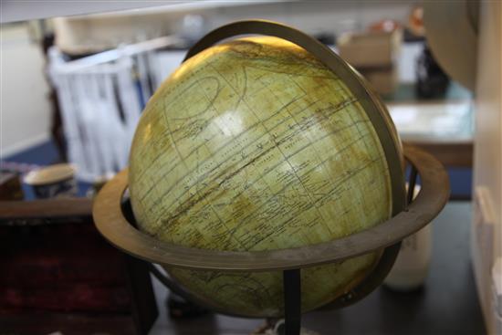 French 12 inch terrestrial globe, c.1900, by G.Thomas(-)